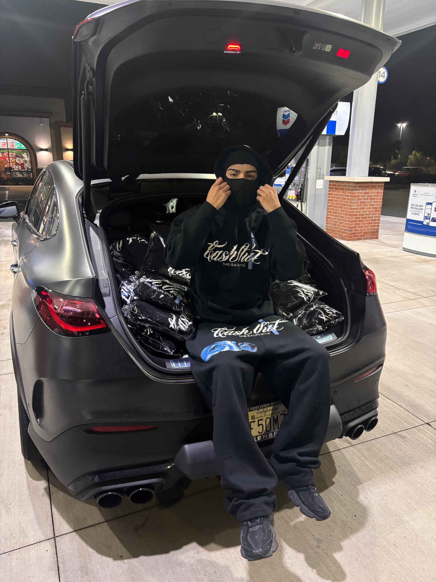 BLUE STRIP SWEATPANTS